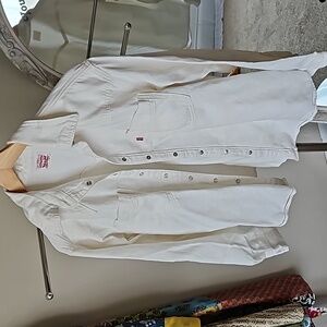 Levi white snap button up size small
